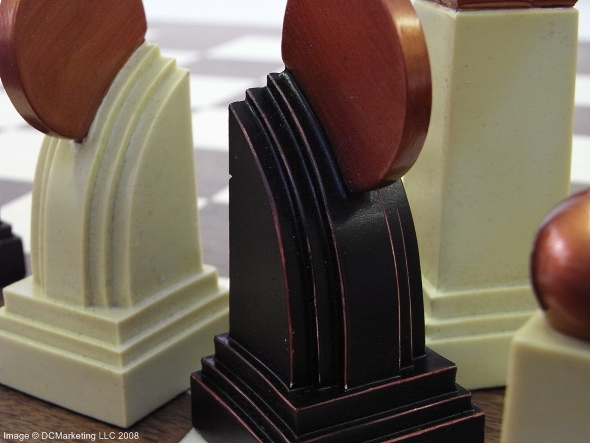 Art Deco Plain Theme Chess Set